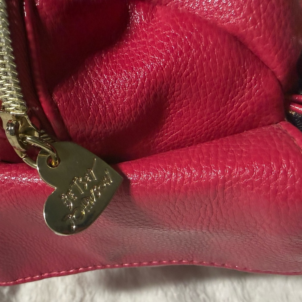 RARE Vintage Betsey Johnson Pink Handbag with Gold Accents - Picture 8 of 10